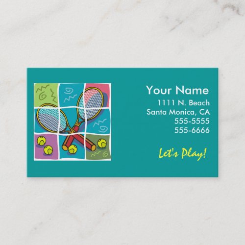 Tennis "Business" Card Business Card Templates