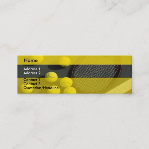 Tennis Business Card