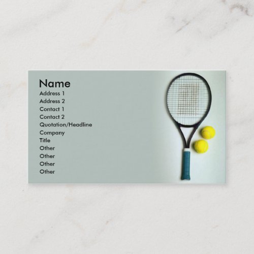 Tennis Business Card