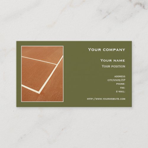"Tennis" business card