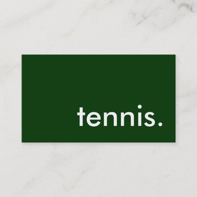 tennis. business card (Front)