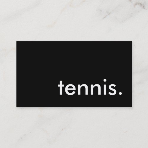 tennis. business card