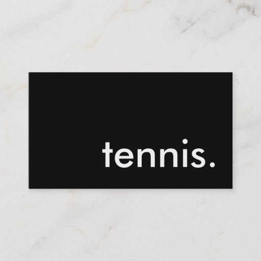 Customizable tennis. business card