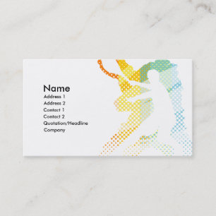 TENNIS BUSINESS CARD FOR TOURNAMENT TRAINER COACH