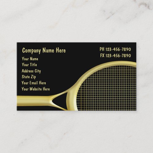 Tennis Business Cards