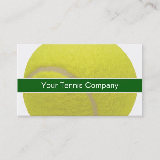 Customizable Tennis Business Cards