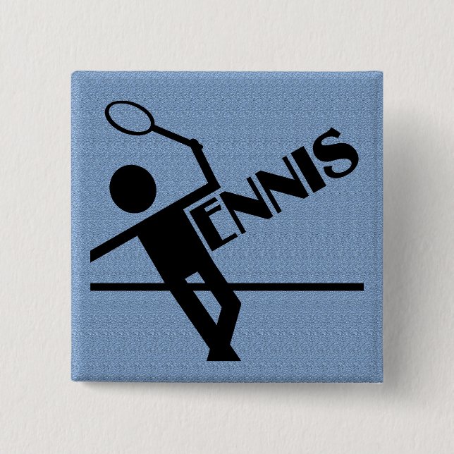 Tennis button, customize pinback button (Front)