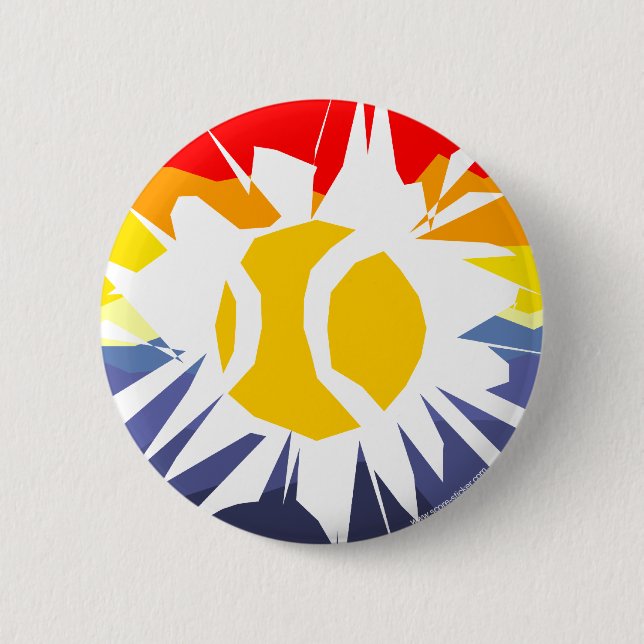 Tennis button with cool ball design (Front)