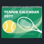 Tennis Calendar gift with colorful illustrations<br><div class="desc">Tennis Calendar with colorful court illustrations. Useful Birthday gift idea for tennis players home, club or office. Add your own year number like 2021, 2022 etc. Available in small, medium and big size. Handy for keeping track of training lessons, tournaments, events, appointments and more. Also great for coach or instructor....</div>