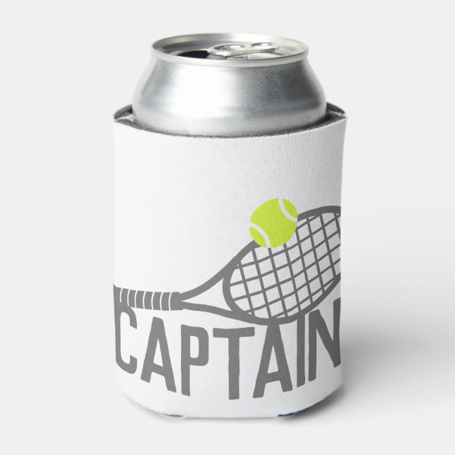 Tennis Captain Personalized  Can Cooler (Can Front)