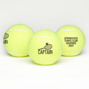 Tennis Captain Personalized Keepsake Tennis Balls