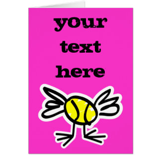 Tennis card with personalized text