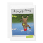 Tennis Cat Funny Birthday Card