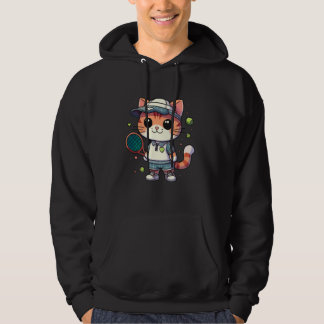 Tennis Cat Sports Lover Hoodie