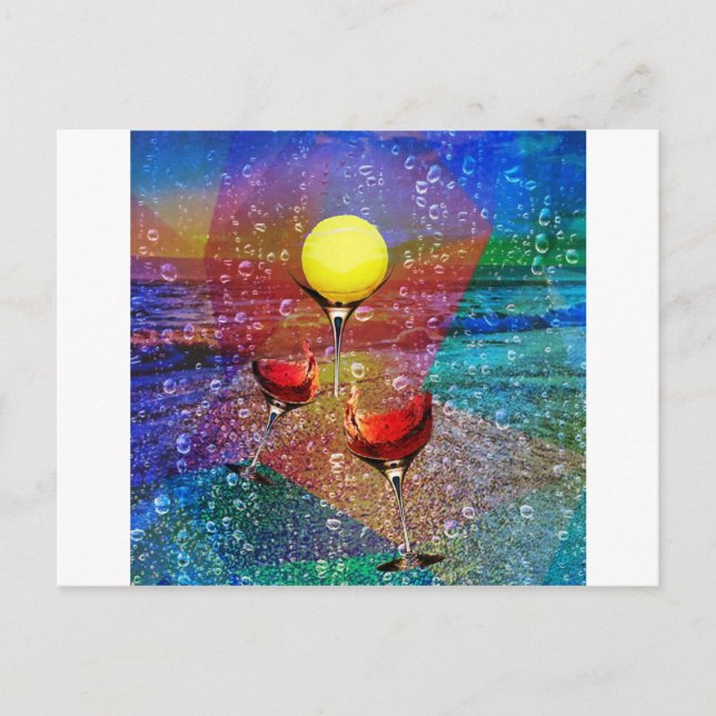 Tennis celebrates in full color postcard (Front)