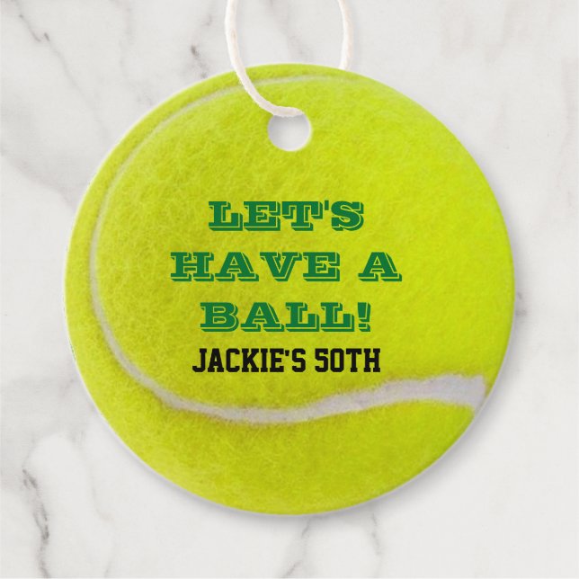 Tennis Celebration Favor Tags (Front)
