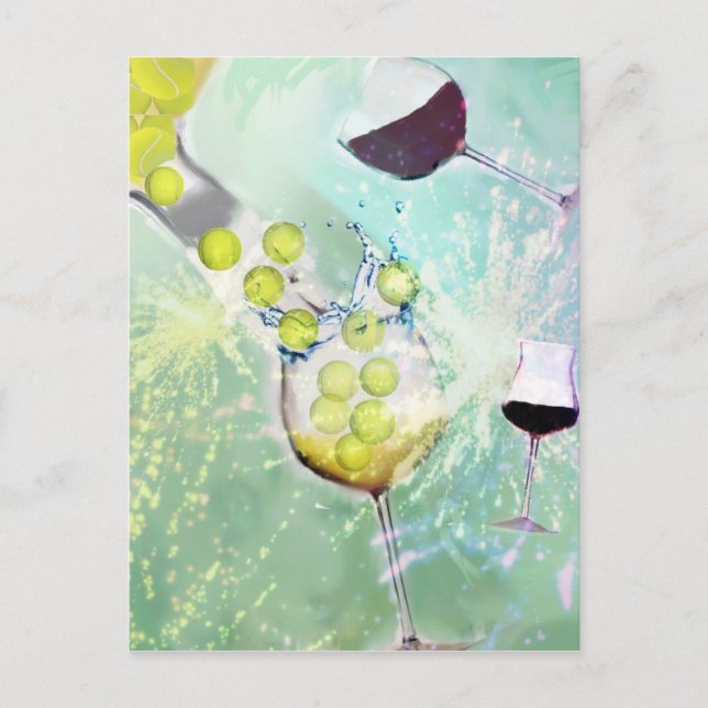 Tennis Celebration Invitation Postcard (Front)