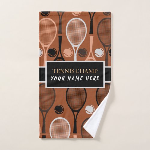 Tennis Champ Your Player Name Funny Personalized Hand Towel