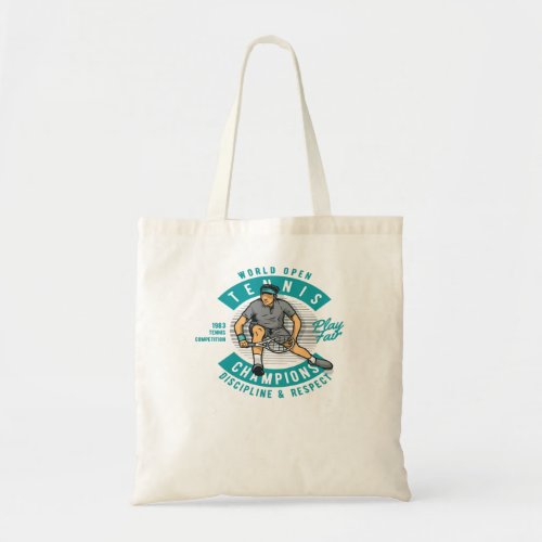 Tennis Champions Player T 95 coach Tote Bag