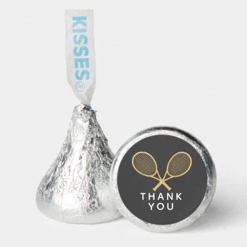 Tennis Chic Birthday Custom Gray and Gold Hersheys Kisses