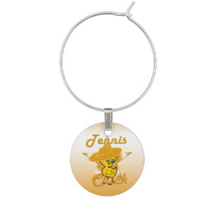Tennis Chick #10 Wine Glass Charm