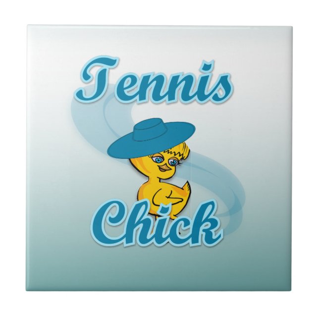 Tennis  Chick #3 Ceramic Tile (Front)