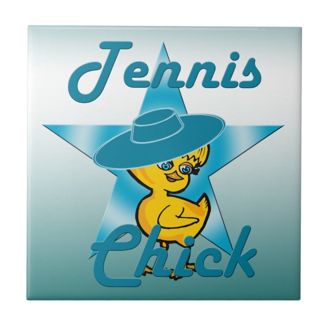 Tennis Chick #7 Ceramic Tile (Front)
