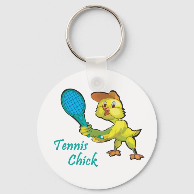 tennis chick keychain (Front)