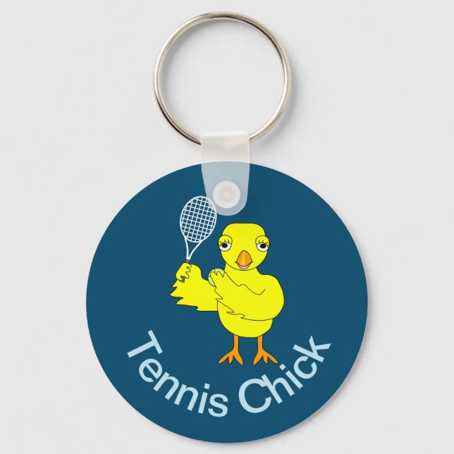 Tennis Chick Keychain (Front)