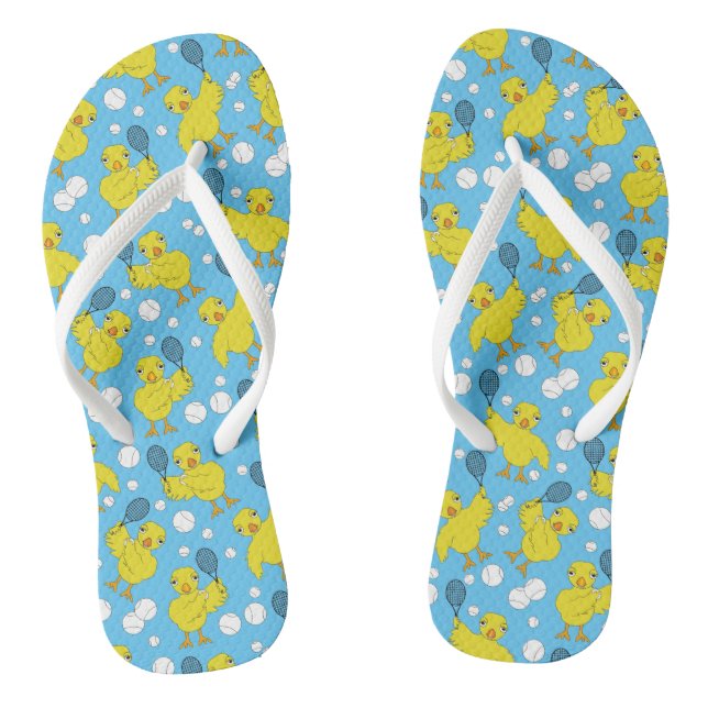 Tennis Chick Pattern Flip Flop (Footbed)