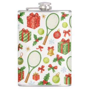 Tennis Christmas ball and racket gifts for Party Flask