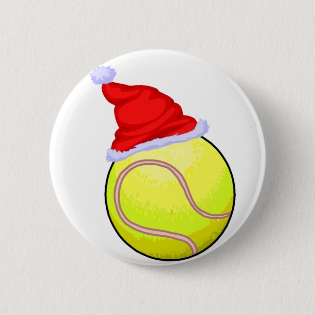 Tennis Christmas Button (Front)