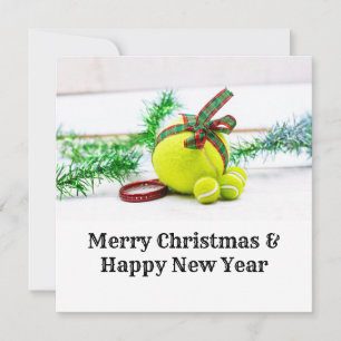 Tennis Christmas decoration with ball and ribbon