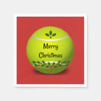 Tennis Christmas Design Napkins
