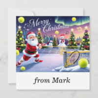 Tennis Christmas Festive Racquets