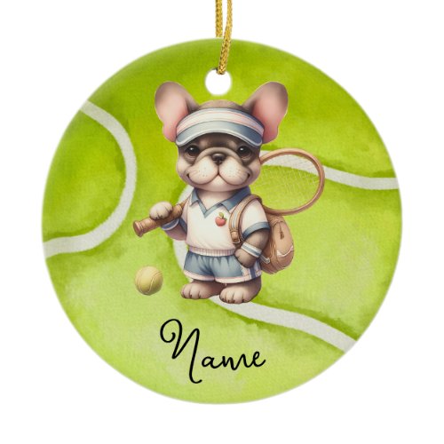 Tennis Christmas for Player  Ceramic Ornament
