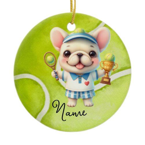 Tennis Christmas for Player  Ceramic Ornament