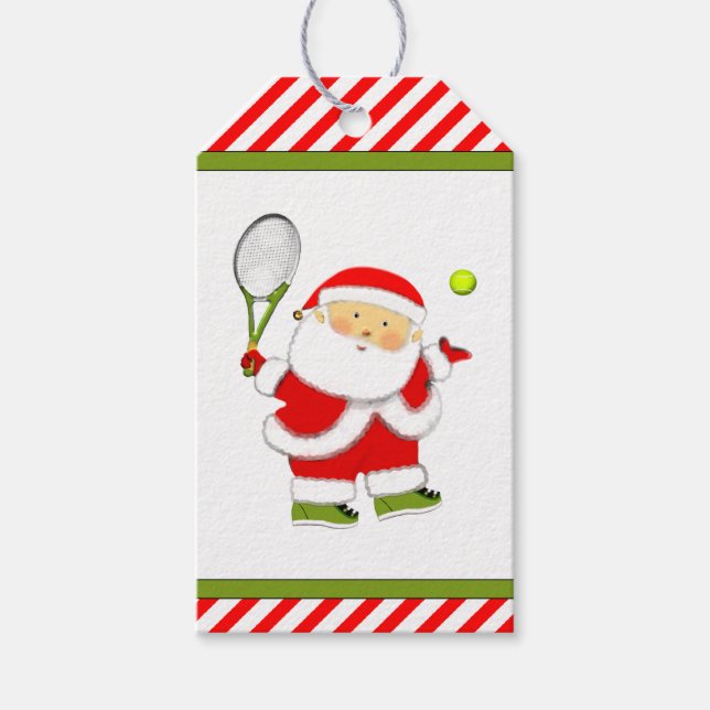 Tennis Christmas Gift Tags (Front)