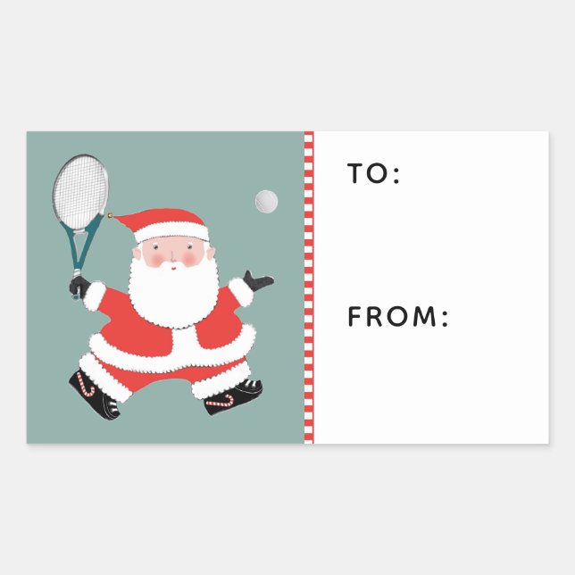 Tennis Christmas Gift Tags (Front)