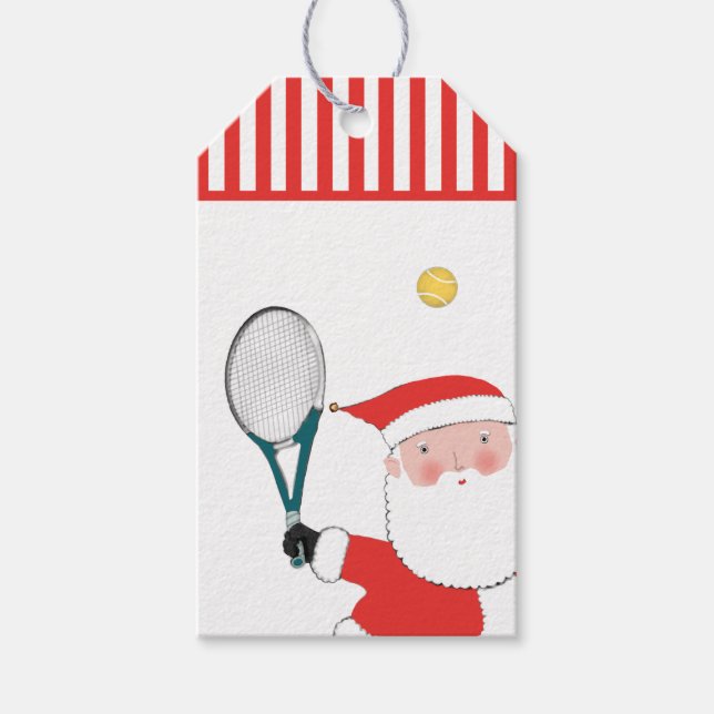 Tennis Christmas Gift Tags (Front)