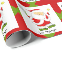 Tennis Christmas Gift Wrapping Paper
