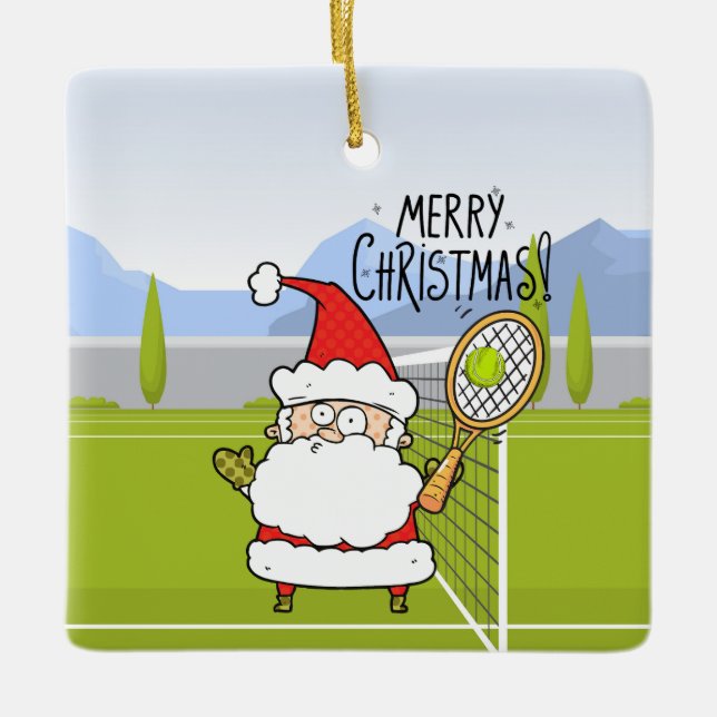 Tennis Christmas gifts for tennis player Ceramic Ornament (Front)