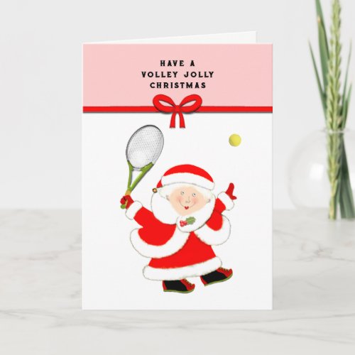 Tennis Christmas Greeting Holiday Card