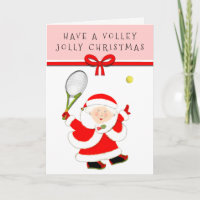 Tennis Christmas Greeting Holiday Card