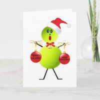Tennis Christmas Holiday Card