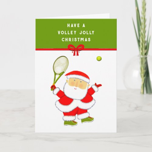 Tennis Christmas Holiday Card