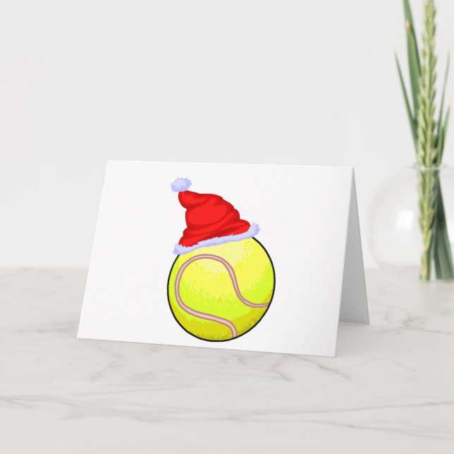 Tennis Christmas Holiday Card (Front)
