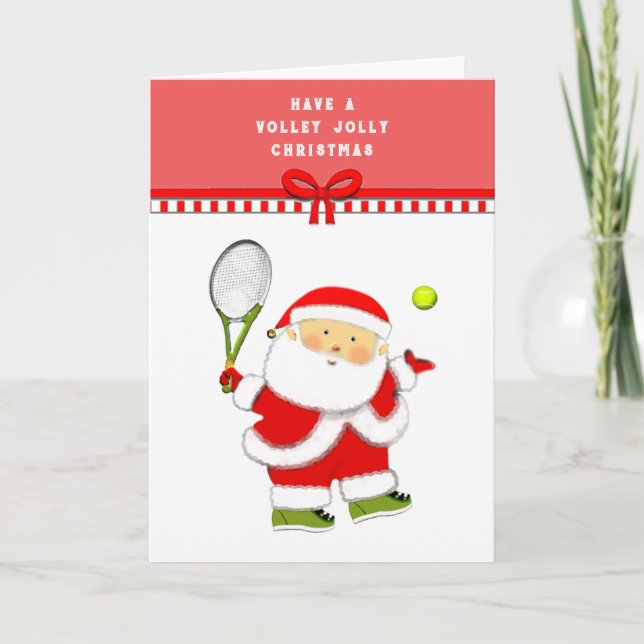 Tennis Christmas Holiday Card (Front)