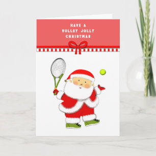 Tennis Christmas Holiday Card