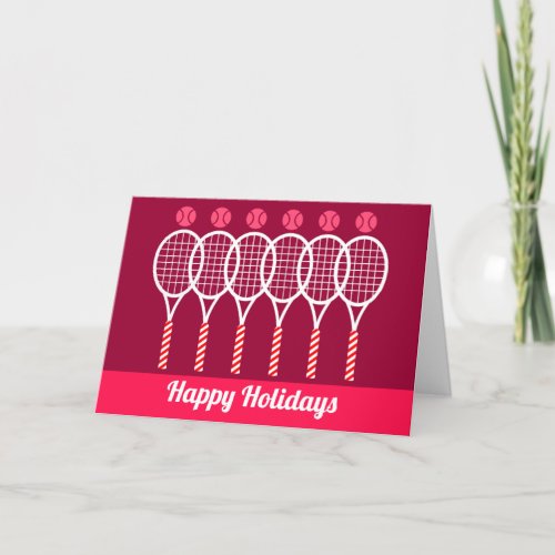 Tennis Christmas Holiday Card